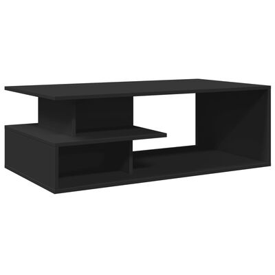 vidaXL Mesa de centro 102x55x35 cm derivados de madeira preto