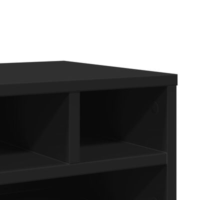 vidaXL Suporte de impressora 40x32x22,5 cm derivados madeira preto