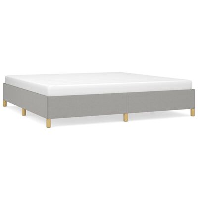 vidaXL Estrutura de cama sem colchão 200x200 cm tecido cinzento-claro