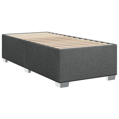 vidaXL Estrutura de cama 90x200 cm tecido cinzento-escuro