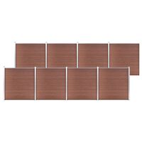 vidaXL Painel de vedação para jardim 1391x186 cm WPC castanho