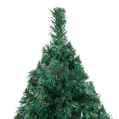 vidaXL Árvore Natal artificial pré-iluminada c/ bolas 240 cm verde