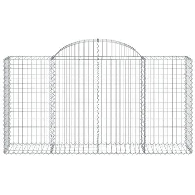 vidaXL Cestos gabião arqueados 6pcs 200x50x100/120cm ferro galvanizado