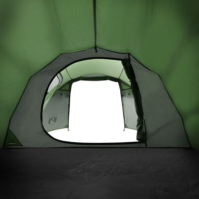 vidaXL Tenda de campismo p/ 4 pessoas 360x140x105 cm tafetá 185T verde