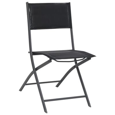 vidaXL Cadeiras de exterior dobráveis 4 pcs aço e textilene
