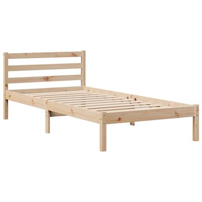 vidaXL Cama sem colchão 90x200 cm madeira de pinho maciça