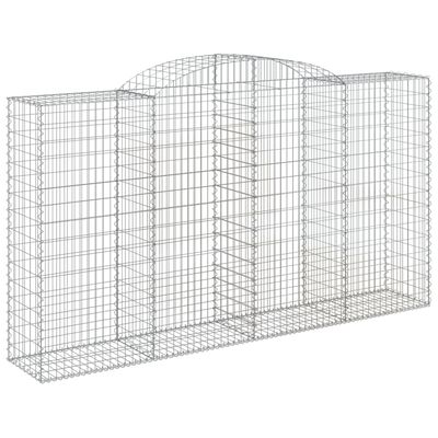 vidaXL Cestos gabião arqueados 6pcs 300x50x160/180cm ferro galvanizado