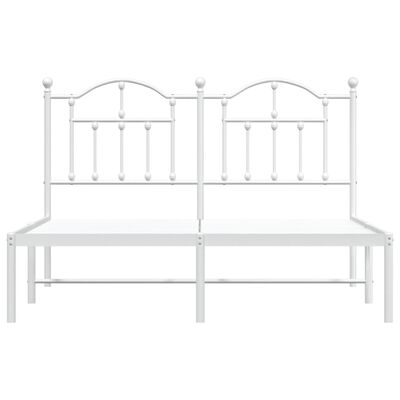 vidaXL Estrutura de cama com cabeceira 150x200 cm metal branco