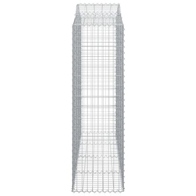 vidaXL Cestos gabião arqueados 11 pcs 200x50x160/180 ferro galvanizado