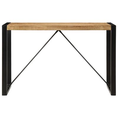 vidaXL Mesa de jantar 120x55x76 cm madeira de mangueira maciça áspera