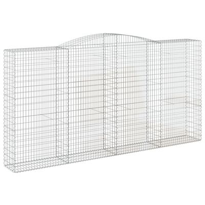 vidaXL Cestos gabião arqueados 6pcs 400x50x200/220cm ferro galvanizado