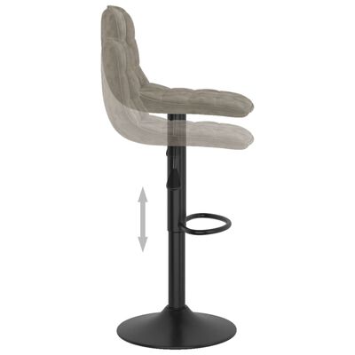 vidaXL Cadeiras de bar 2 pcs veludo cinzento-claro