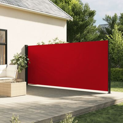 vidaXL Toldo lateral retrátil 180x600 cm vermelho