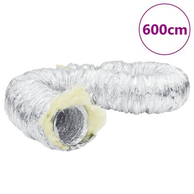 vidaXL Conduta de ventilação 6 m Ø10 cm alumínio isolado