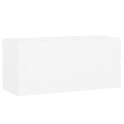 vidaXL Armário de lavatório 100x38,5x45 cm contraplacado branco