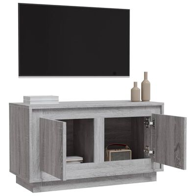 vidaXL Móvel de TV 80x35x45 cm derivados de madeira cinzento sonoma