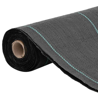 vidaXL Tela para ervas daninhas 0,5x10 m PP preto