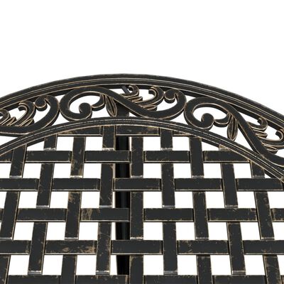 vidaXL Mesa de jardim Ø90x75 cm alumínio fundido bronze