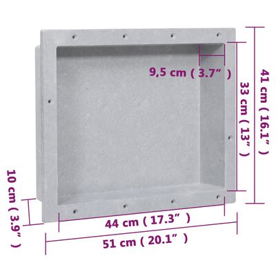 vidaXL Habitáculo de chuveiro 41x51x10 cm cinzento mate