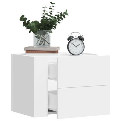 vidaXL Mesa de cabeceira de parede 45x30x35 cm branco