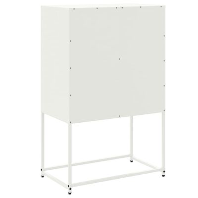 vidaXL Aparador 68,5x38,5x107 cm aço branco