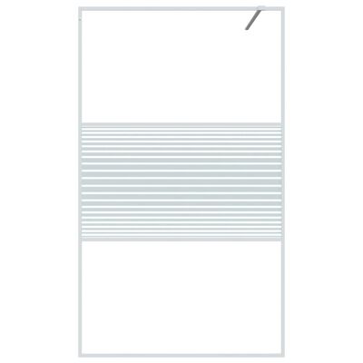 vidaXL Divisória de chuveiro branco 115x195 cm vidro ESG transparente