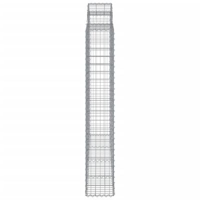 vidaXL Cestos gabião arqueados 2pcs 200x30x180/200cm ferro galvanizado