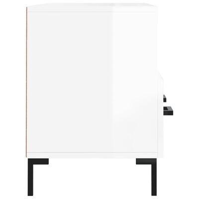 vidaXL Móvel para TV 102x36x50 cm derivados madeira branco brilhante