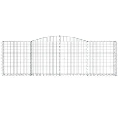 vidaXL Cestos gabião arqueados 10pcs 400x30x120/140 ferro galvanizado