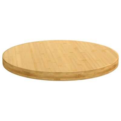 vidaXL Tampo de mesa Ø60x4 cm bambu