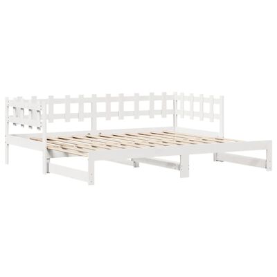 vidaXL Sofá-cama c/ gavetão e gavetas branco 80x200cm madeira de pinho