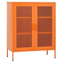 vidaXL Armário de arrumação aço 80x35x101,5 cm laranja