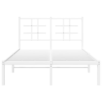 vidaXL Estrutura de cama com cabeceira 120x200 cm metal branco