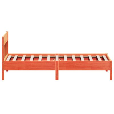 vidaXL Cama sem colchão 90x190 cm madeira de pinho maciça castanho-mel