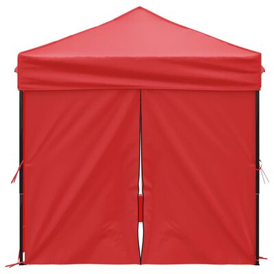 vidaXL Tenda para festas dobrável com paredes laterais 2x2 m vermelho