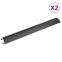 vidaXL Rampas protetoras de cabos 2 pcs 98,5 cm preto