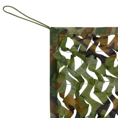 vidaXL Rede de camuflagem com saco de armazenamento 2x3 m verde