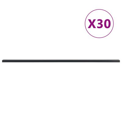 vidaXL Postes de vedação para jardim 30 pcs 220 cm aço cinzento