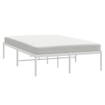 vidaXL Estrutura de cama 135x190 cm metal branco