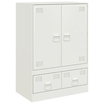 vidaXL Aparador alto 67x39x95 cm aço branco