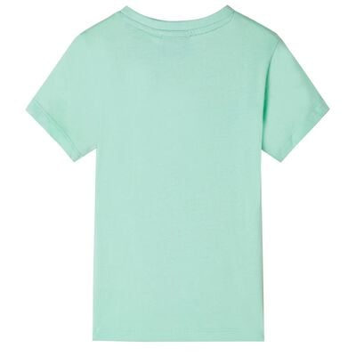 T-shirt manga curta para criança verde-claro 92