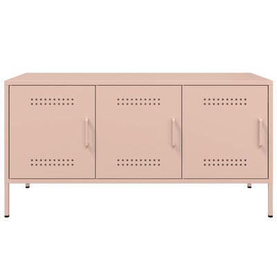 vidaXL Móvel de TV 100,5x39x50,5 cm aço rosa