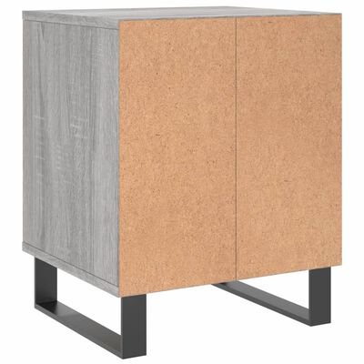 vidaXL Mesa de cabeceira 40x35x50 cm derivados de madeira cinza sonoma