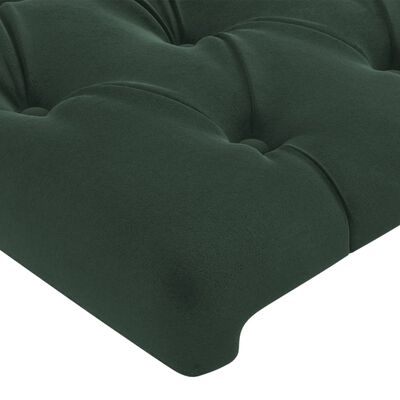 vidaXL Cabeceira de cama veludo 90x7x78/88 cm verde-escuro