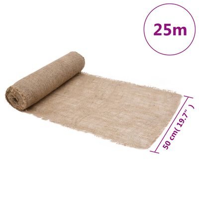 vidaXL Rolo de juta 0,5x25 m 100% juta 200 gsm