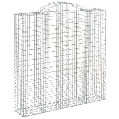 vidaXL Cestos gabião arqueados 10 pcs 200x50x200/220 ferro galvanizado