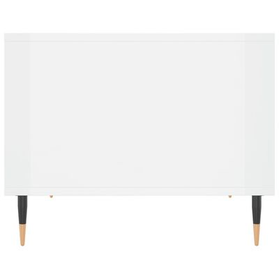 vidaXL Mesa de centro 60x50x40 cm derivados madeira branco brilhante