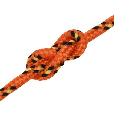 vidaXL Corda de barco 3 mm 100 m polipropileno laranja