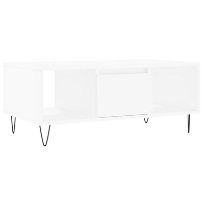 vidaXL Mesa de centro 90x50x36,5 cm derivados de madeira branco