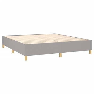 vidaXL Cama com molas/colchão 180x200 cm tecido cinzento-claro